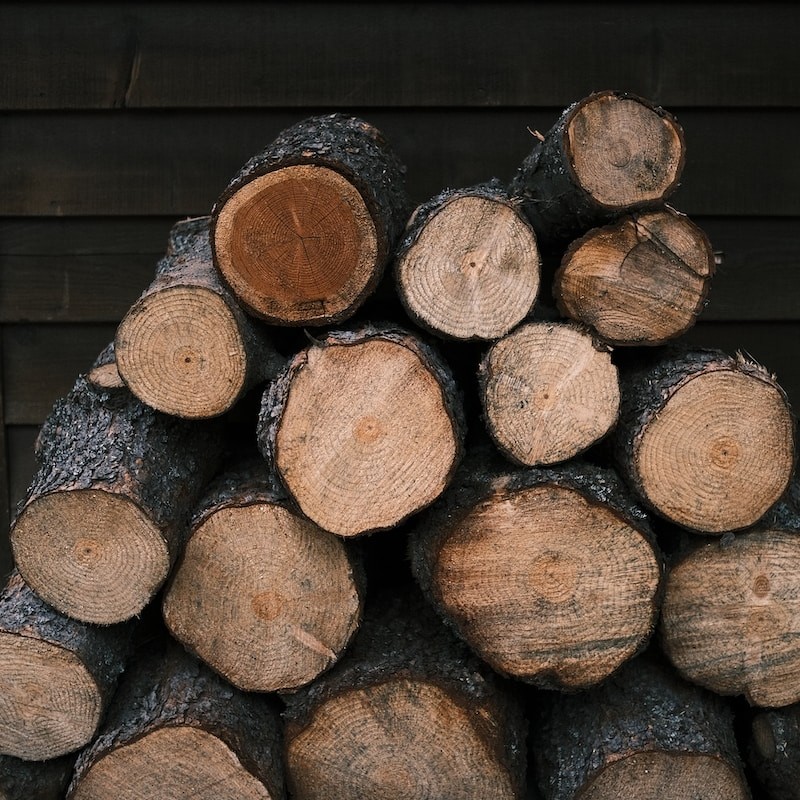 brown and black wood logs